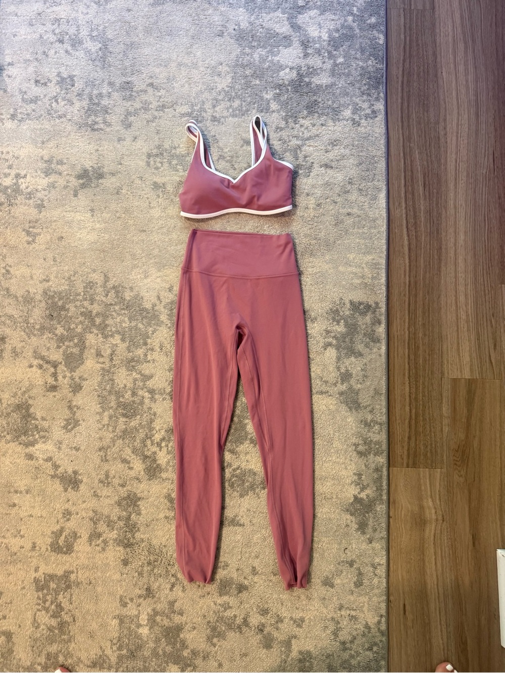 Abercrombie & Fitch Mauve Pink YPB Active Top and Leggings Set